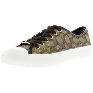 Coach Empire Signature Sneakers Khaki Chestnut Size 7